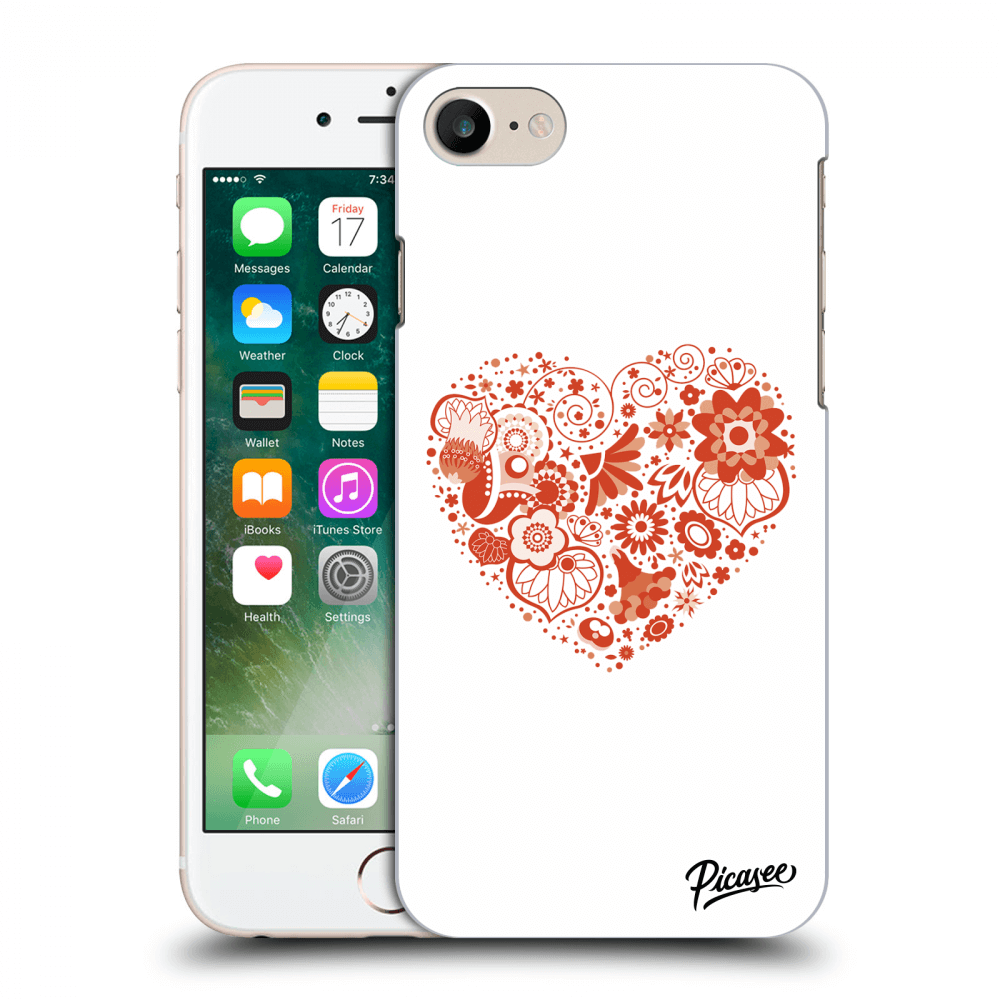 Picasee Apple iPhone 7 Hülle - Transparentes Silikon - Big heart