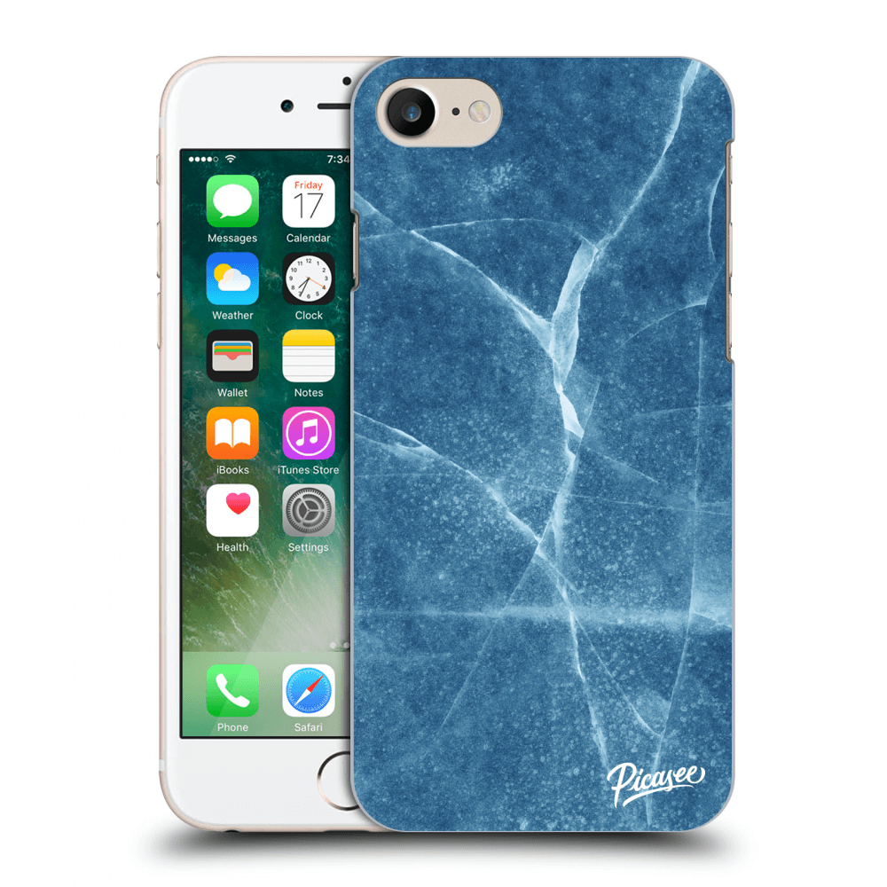 Picasee Apple iPhone 7 Hülle - Transparenter Kunststoff - Blue marble