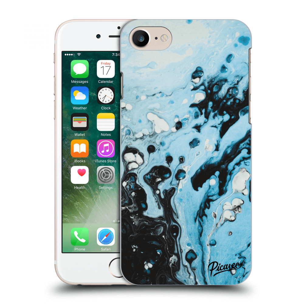 Picasee Apple iPhone 7 Hülle - Transparentes Silikon - Organic blue