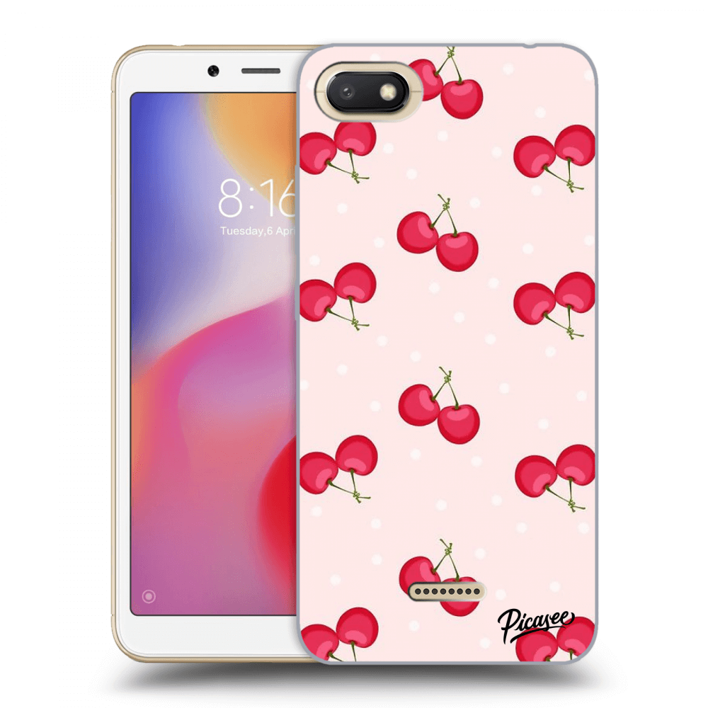 Picasee Xiaomi Redmi 6A Hülle - Transparentes Silikon - Cherries