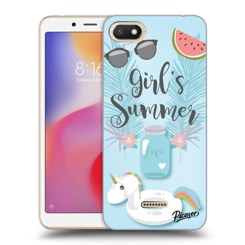Picasee Xiaomi Redmi 6A Hülle - Transparentes Silikon - Girls Summer
