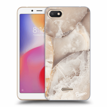 Picasee Xiaomi Redmi 6A Hülle - Transparentes Silikon - Cream marble