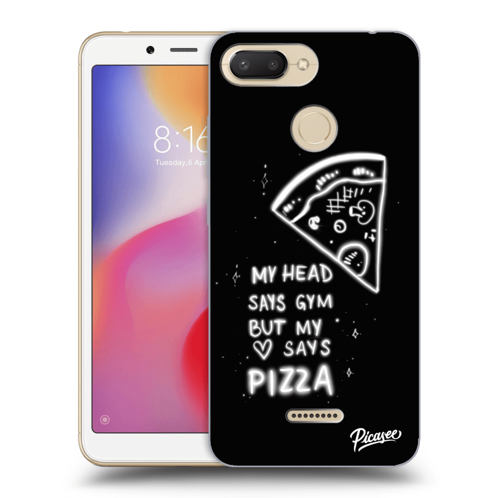 Picasee Xiaomi Redmi 6 Hülle - Schwarzes Silikon - Pizza