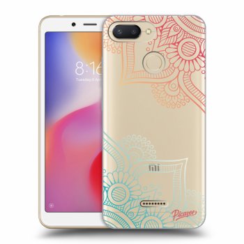 Picasee Xiaomi Redmi 6 Hülle - Transparentes Silikon - Flowers pattern