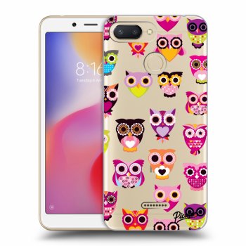 Picasee Xiaomi Redmi 6 Hülle - Transparentes Silikon - Owls