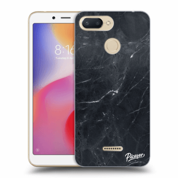 Picasee Xiaomi Redmi 6 Hülle - Transparentes Silikon - Black marble