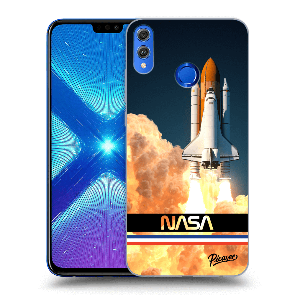Picasee Honor 8X Hülle - Transparentes Silikon - Space Shuttle