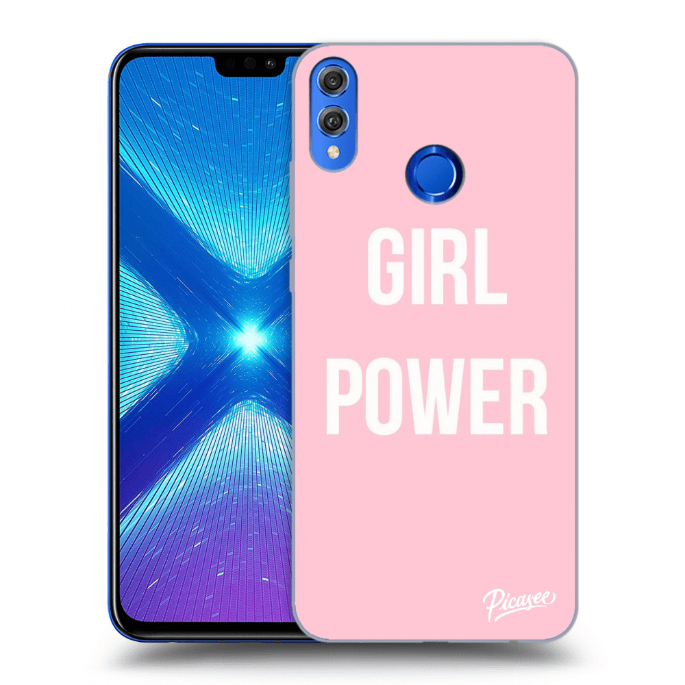 Picasee Honor 8X Hülle - Transparentes Silikon - Girl power
