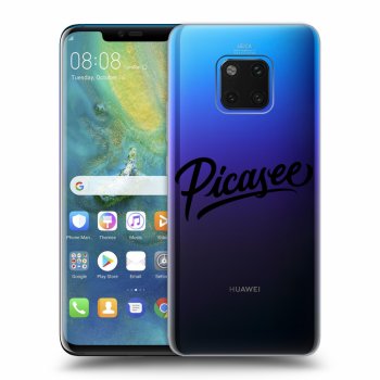 Picasee Huawei Mate 20 Pro Hülle - Transparentes Silikon - Picasee - black