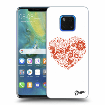 Picasee Huawei Mate 20 Pro Hülle - Schwarzes Silikon - Big heart