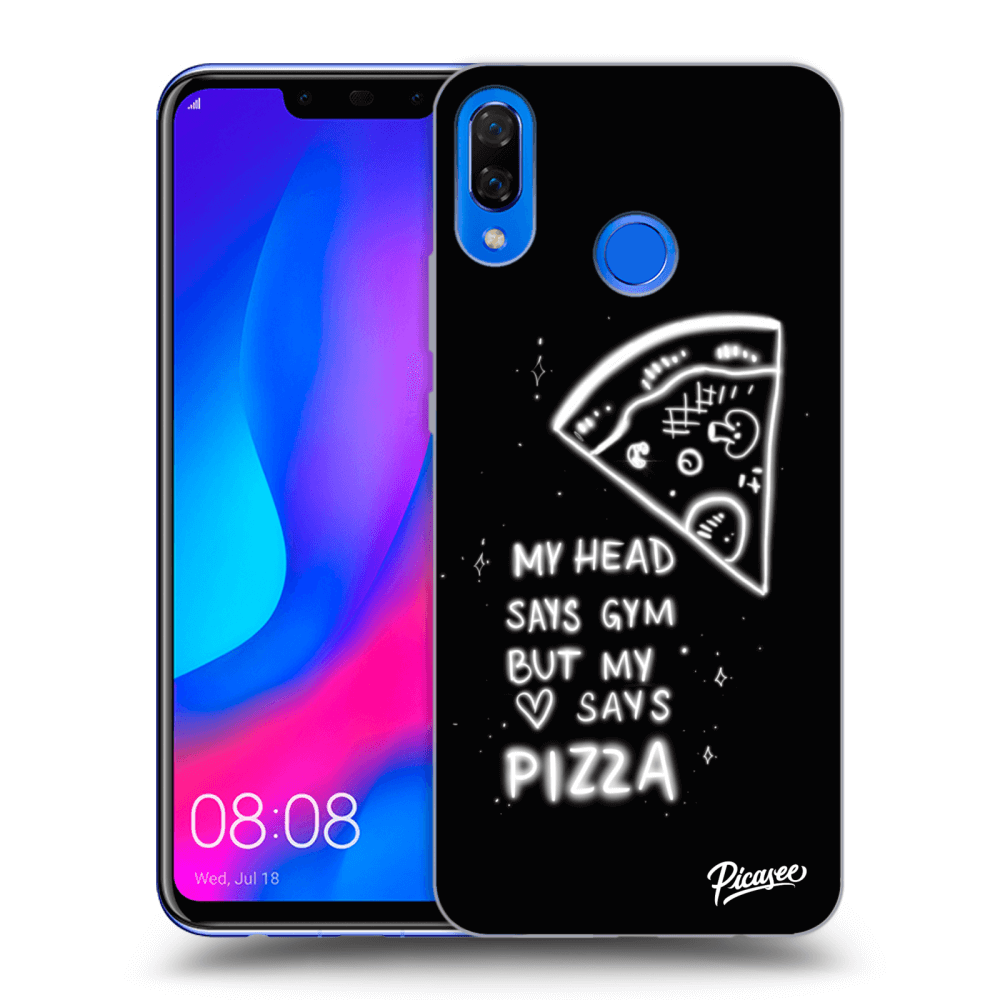 Picasee Huawei Nova 3 Hülle - Schwarzes Silikon - Pizza
