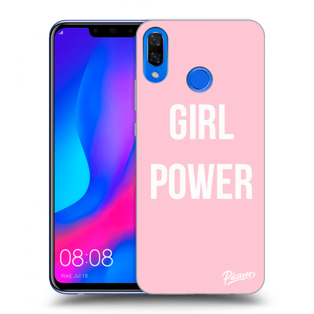 Picasee Huawei Nova 3 Hülle - Schwarzes Silikon - Girl power