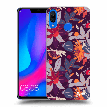 Picasee Huawei Nova 3 Hülle - Transparentes Silikon - Purple Leaf