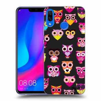 Picasee Huawei Nova 3 Hülle - Schwarzes Silikon - Owls
