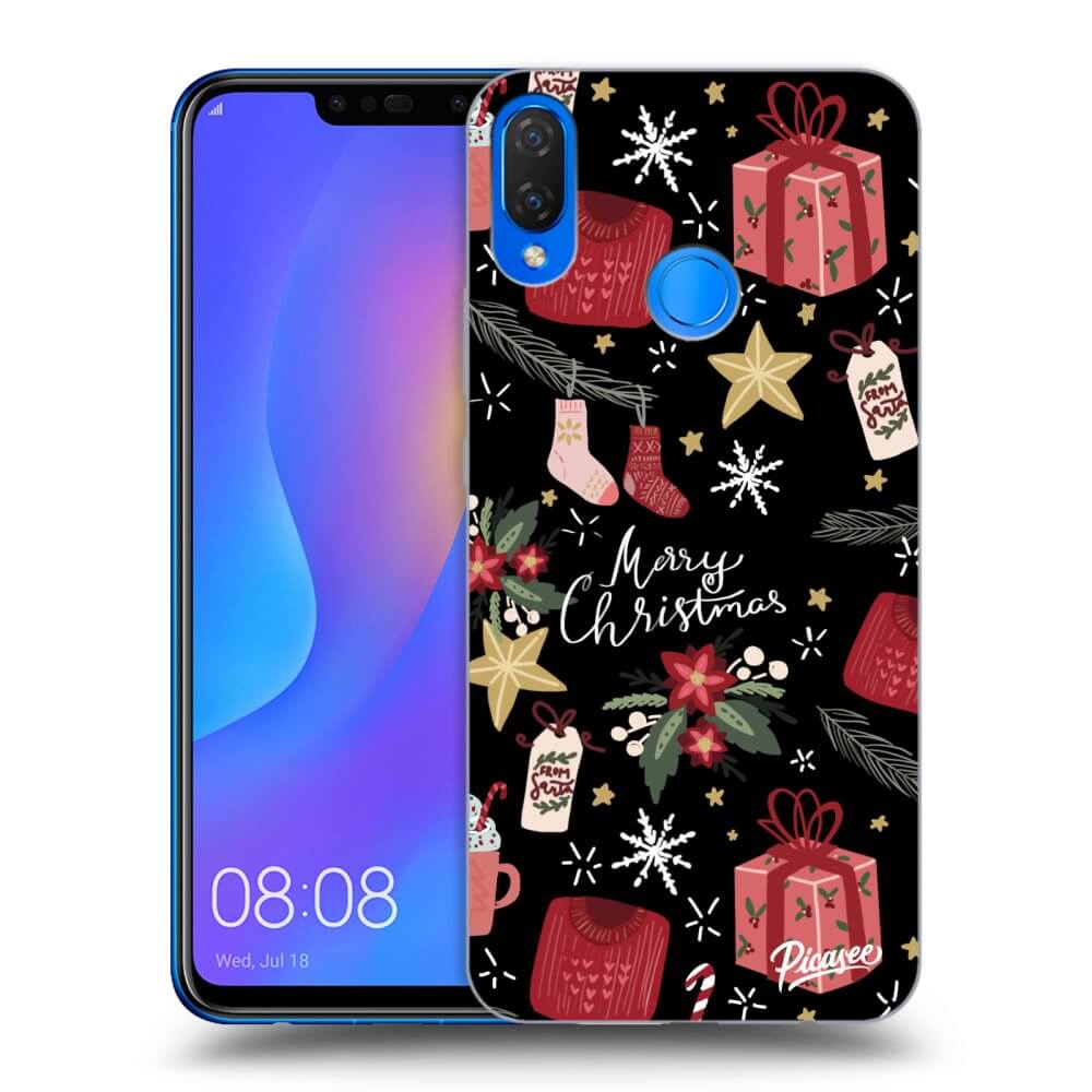 Picasee Huawei Nova 3i Hülle - Schwarzes Silikon - Christmas