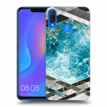 Picasee Huawei Nova 3i Hülle - Transparentes Silikon - Blue geometry