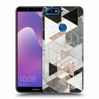 Picasee Huawei Y7 Prime (2018) Hülle - Schwarzes Silikon - Light geometry