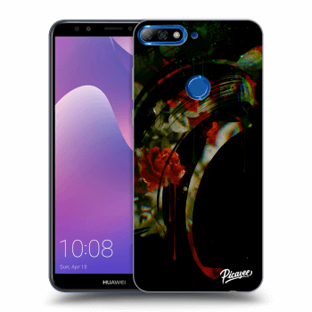 Picasee Huawei Y7 Prime (2018) Hülle - Schwarzes Silikon - Roses black