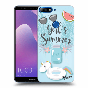 Picasee Huawei Y7 Prime (2018) Hülle - Transparentes Silikon - Girls Summer
