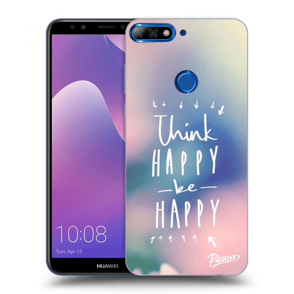 Picasee Huawei Y7 Prime (2018) Hülle - Transparentes Silikon - Think happy be happy