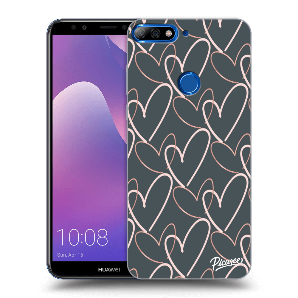 Picasee Huawei Y7 Prime (2018) Hülle - Transparentes Silikon - Lots of love