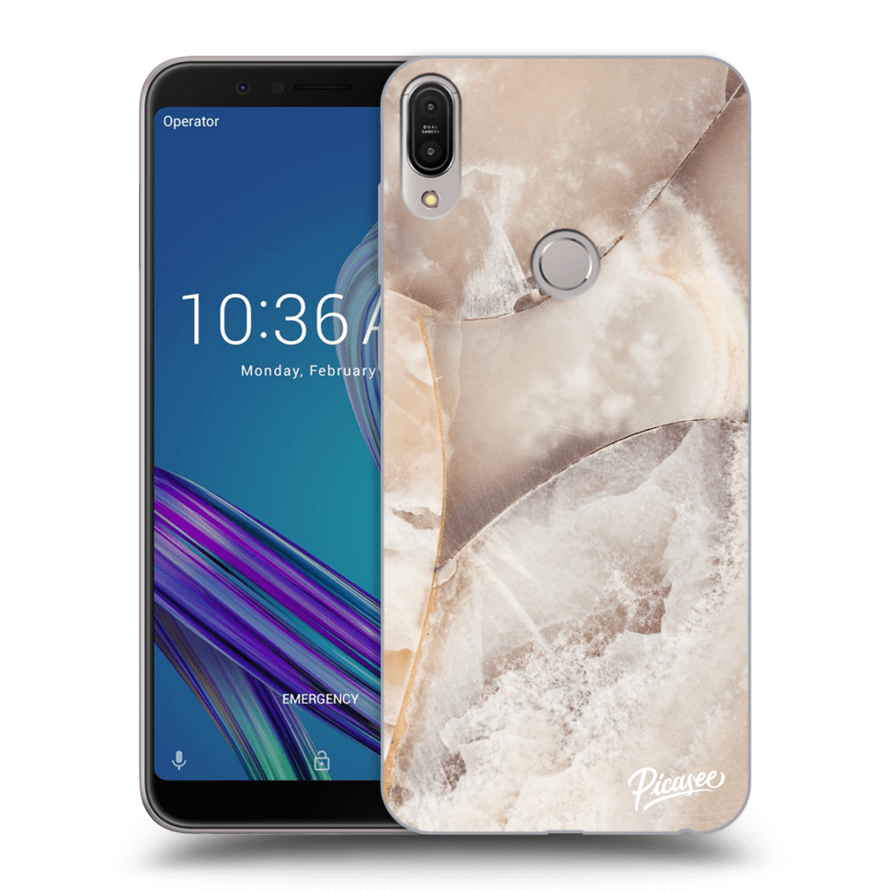 Picasee Asus ZenFone Max Pro (M1) ZB602KL Hülle - Transparentes Silikon - Cream marble