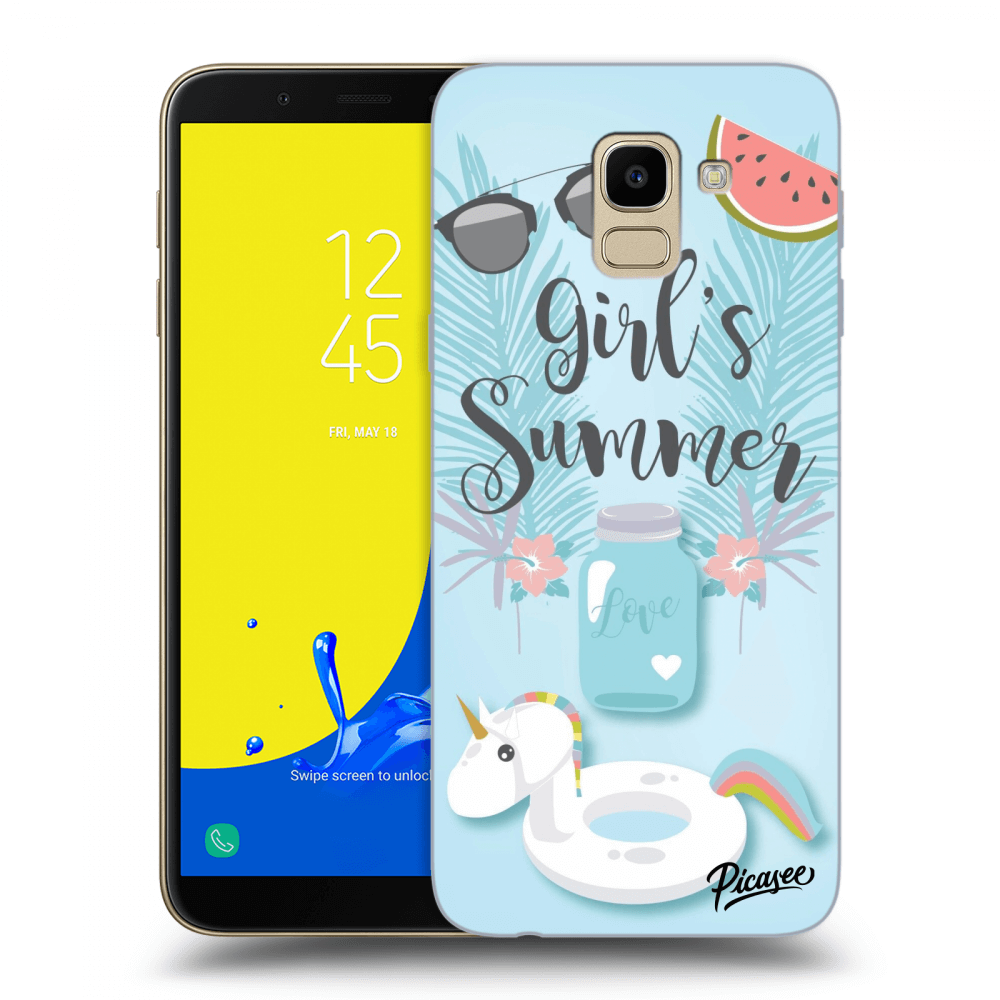 Picasee Samsung Galaxy J6 J600F Hülle - Transparentes Silikon - Girls Summer