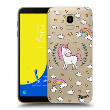 Picasee Samsung Galaxy J6 J600F Hülle - Transparentes Silikon - Unicorn star heaven