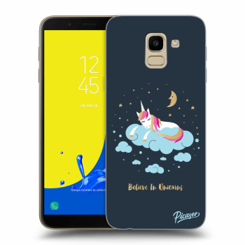Picasee Samsung Galaxy J6 J600F Hülle - Transparentes Silikon - Believe In Unicorns