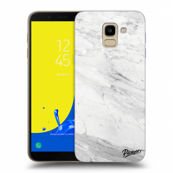 Picasee Samsung Galaxy J6 J600F Hülle - Transparentes Silikon - White marble