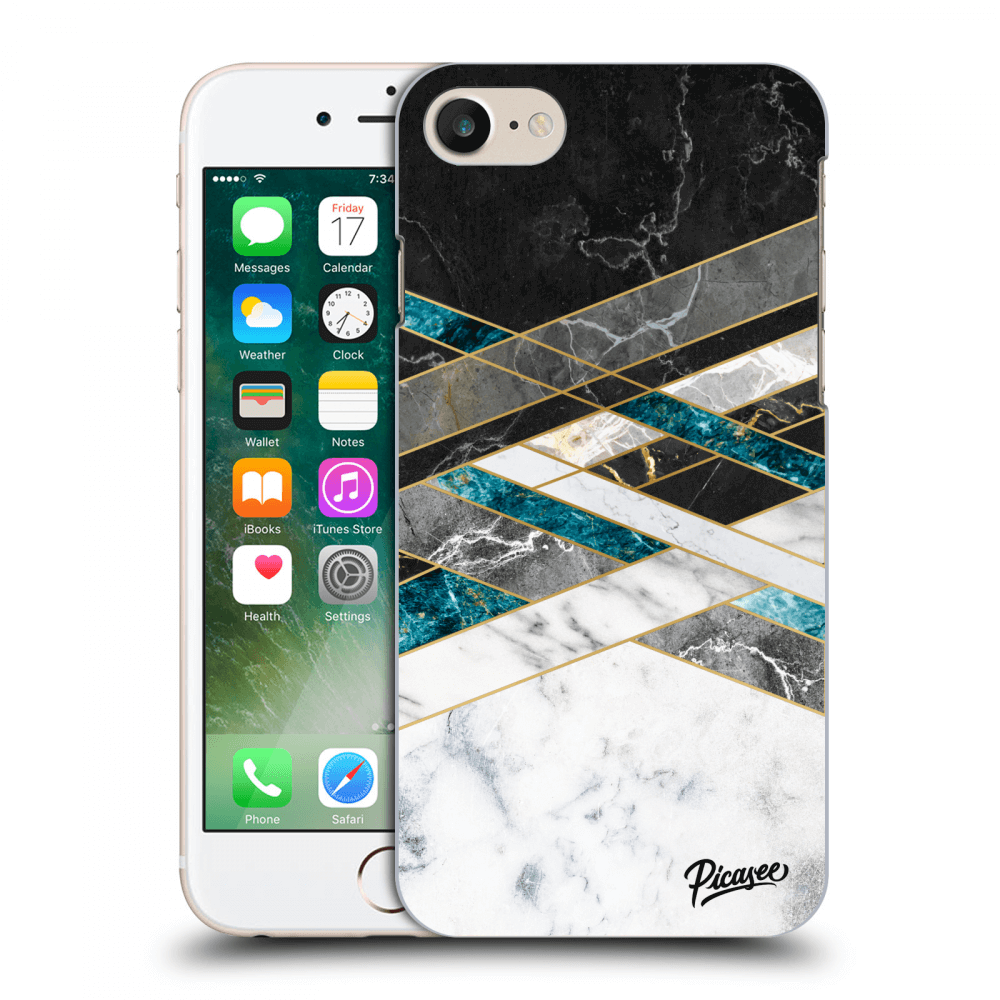 Picasee ULTIMATE CASE für Apple iPhone 8 - Black & White geometry