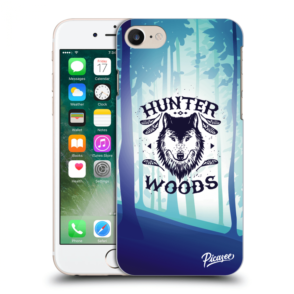 Picasee Apple iPhone 8 Hülle - Transparentes Silikon - Wolf 2