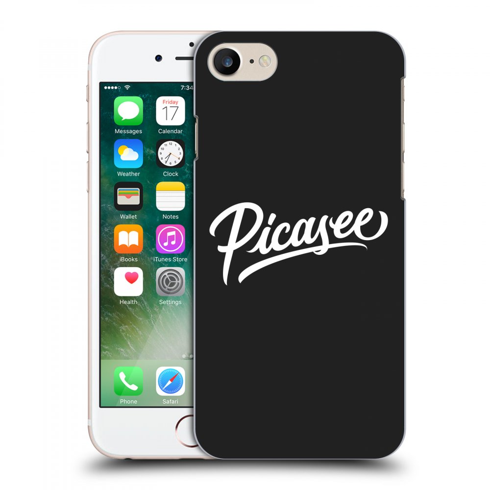 Picasee Apple iPhone 8 Hülle - Schwarzes Silikon - Picasee - White
