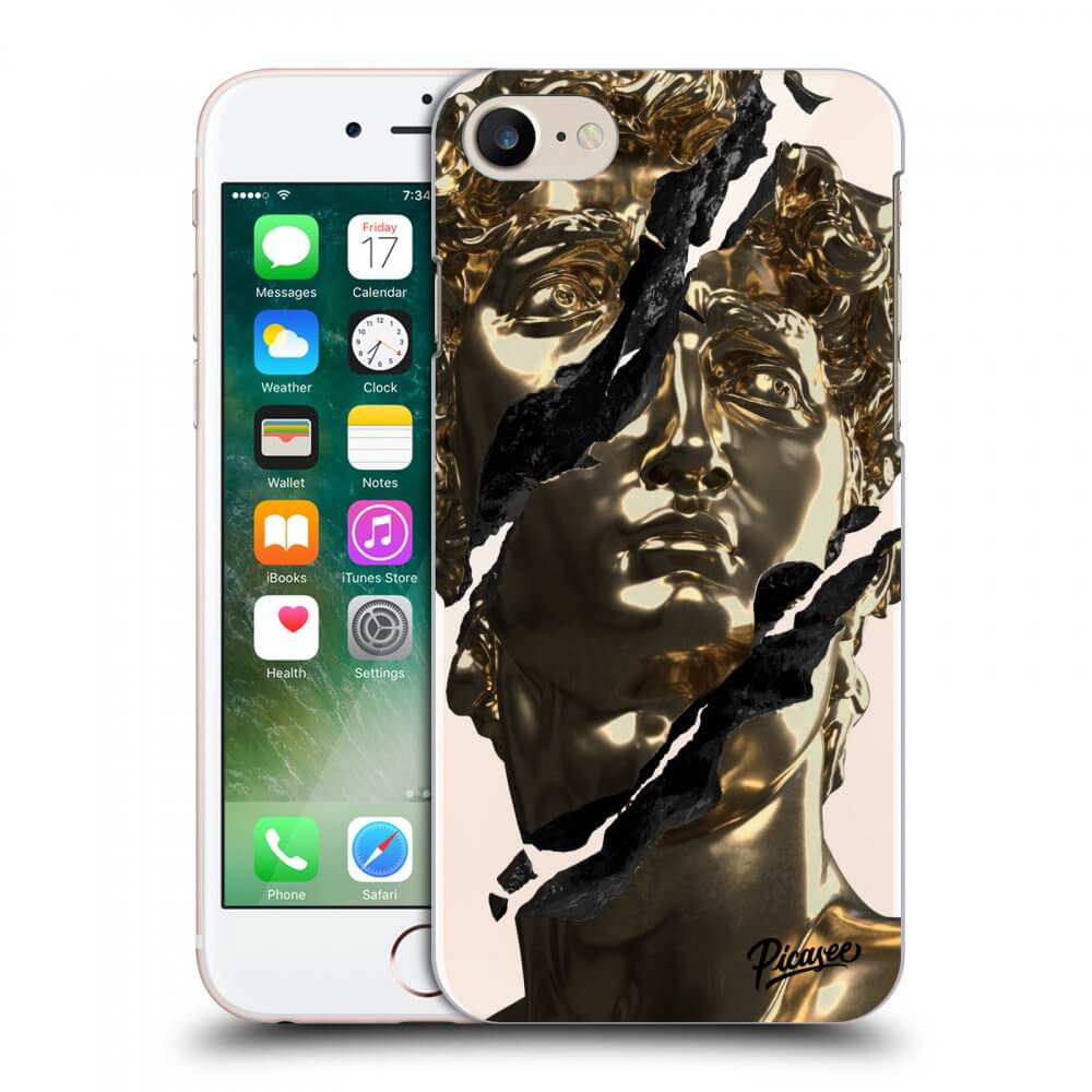Picasee Apple iPhone 8 Hülle - Transparentes Silikon - Golder