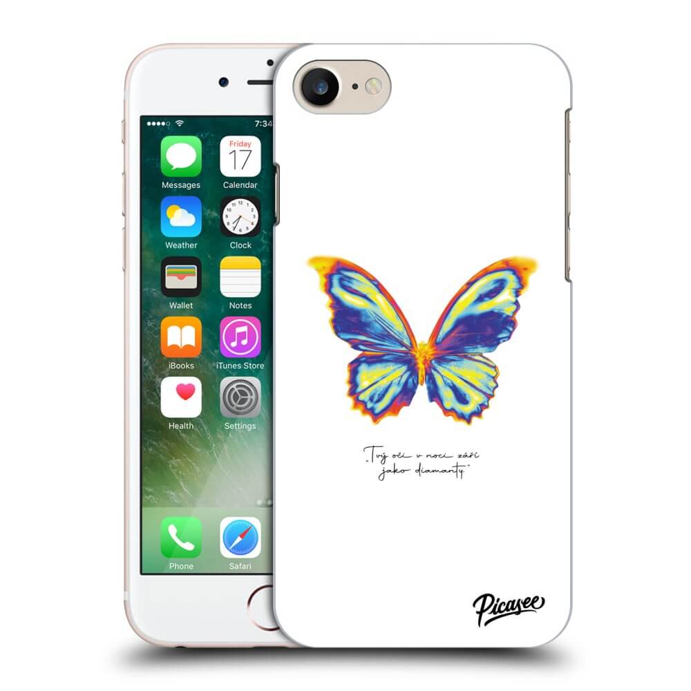 Picasee Apple iPhone 8 Hülle - Schwarzes Silikon - Diamanty White