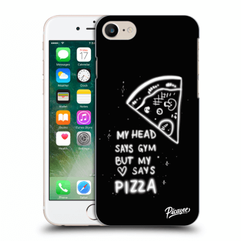 Picasee Apple iPhone 8 Hülle - Schwarzes Silikon - Pizza