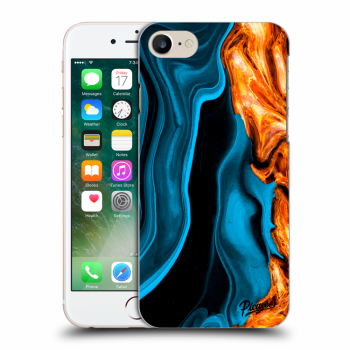 Picasee Apple iPhone 8 Hülle - Schwarzes Silikon - Gold blue