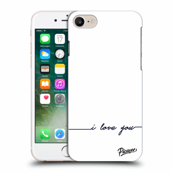 Picasee Apple iPhone 8 Hülle - Transparentes Silikon - I love you
