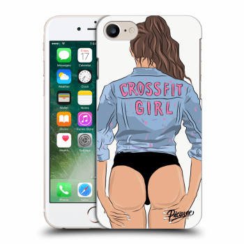Picasee Apple iPhone 8 Hülle - Transparenter Kunststoff - Crossfit girl - nickynellow
