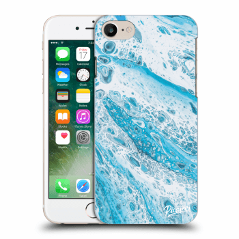 Picasee Apple iPhone 8 Hülle - Schwarzes Silikon - Blue liquid