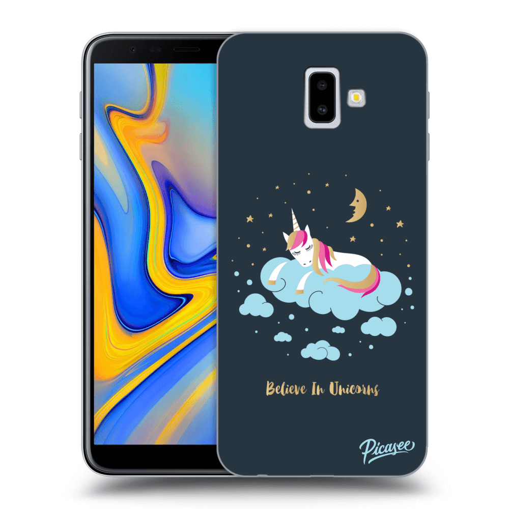 Picasee Samsung Galaxy J6+ J610F Hülle - Transparentes Silikon - Believe In Unicorns