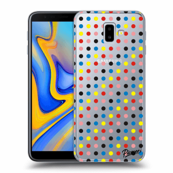 Picasee Samsung Galaxy J6+ J610F Hülle - Transparentes Silikon - Colorful dots