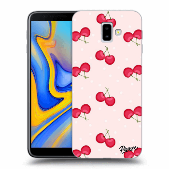 Picasee Samsung Galaxy J6+ J610F Hülle - Transparentes Silikon - Cherries