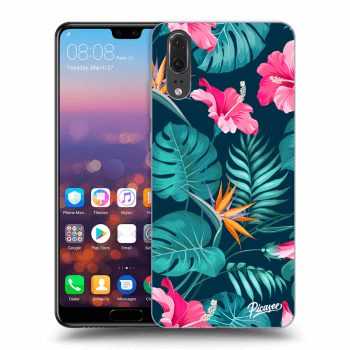 Hülle für Huawei P20 - Pink Monstera