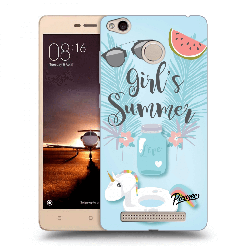 Picasee Xiaomi Redmi 3s, 3 Pro Hülle - Transparentes Silikon - Girls Summer