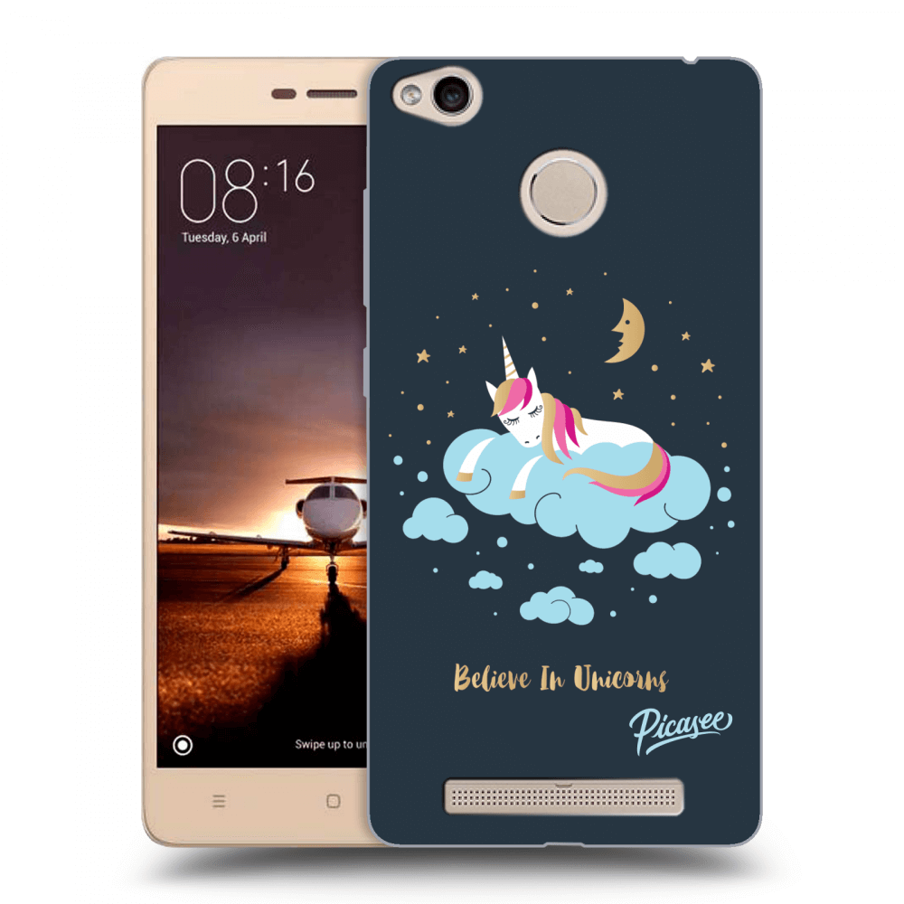 Picasee Xiaomi Redmi 3s, 3 Pro Hülle - Transparentes Silikon - Believe In Unicorns
