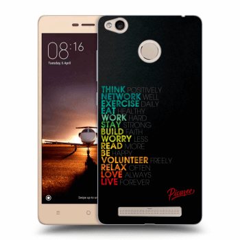 Picasee Xiaomi Redmi 3s, 3 Pro Hülle - Transparentes Silikon - Motto life