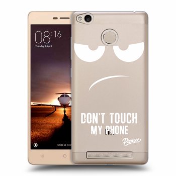 Picasee Xiaomi Redmi 3s, 3 Pro Hülle - Transparentes Silikon - Don't Touch My Phone