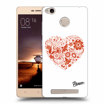Picasee Xiaomi Redmi 3s, 3 Pro Hülle - Transparentes Silikon - Big heart