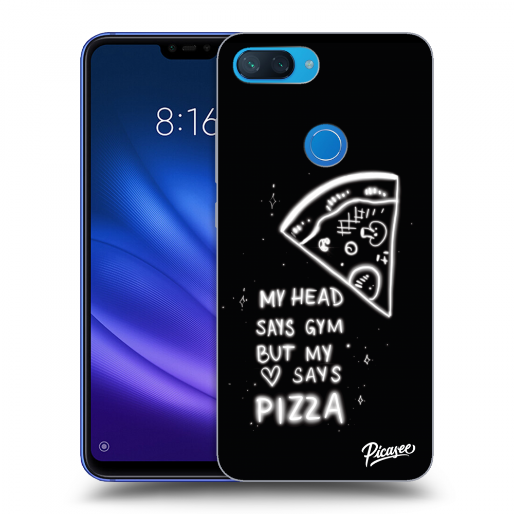 Picasee Xiaomi Mi 8 Lite Hülle - Schwarzes Silikon - Pizza